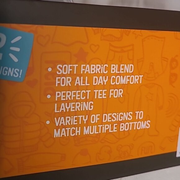 NWT! Members Mark Girls size 6/6X set of 2 long sleeve Tshirts Heart Love - Picture 4 of 5